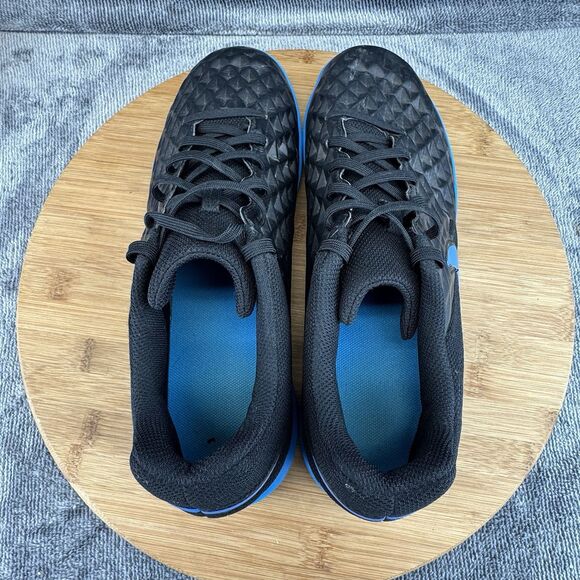 Nike Mens Tiempo LegendX Size 8.5 Shoes Black Blue Hero Soccer Indoor Boots - Picture 6 of 9